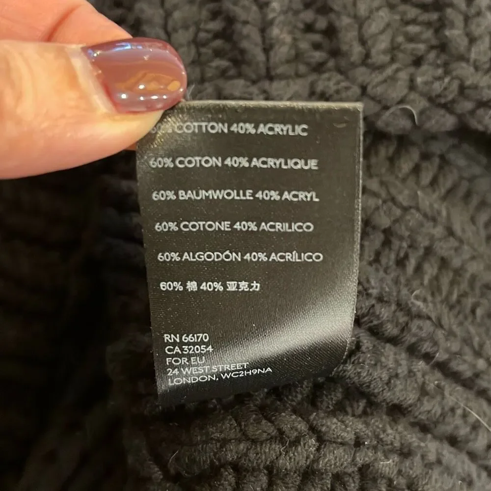 Free People Womens Open Chunky Knit‎ My Only Sunshine Sweater Black Size XS